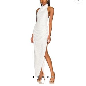 Revolve sequin samba gown in White Sequin